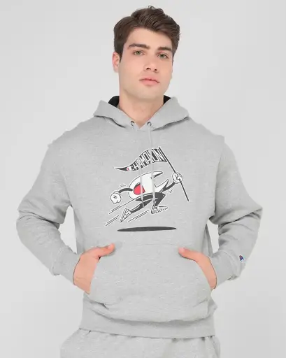 HOODIE CHAMPION GRAPHIC GREY
